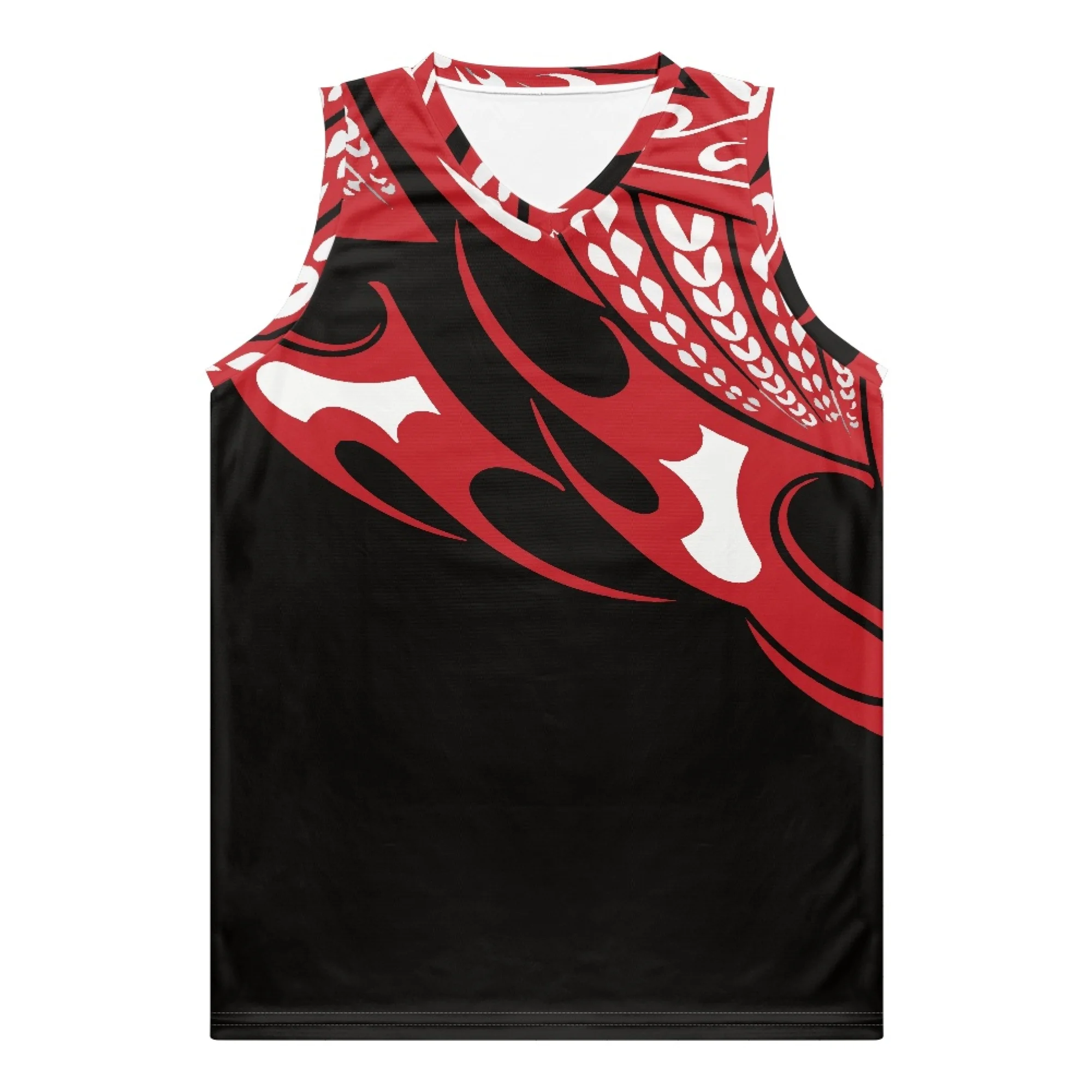 

Customized Polynesian Basketball Jersey for Men Vintage Printed Sportswear Vest Top Customizable