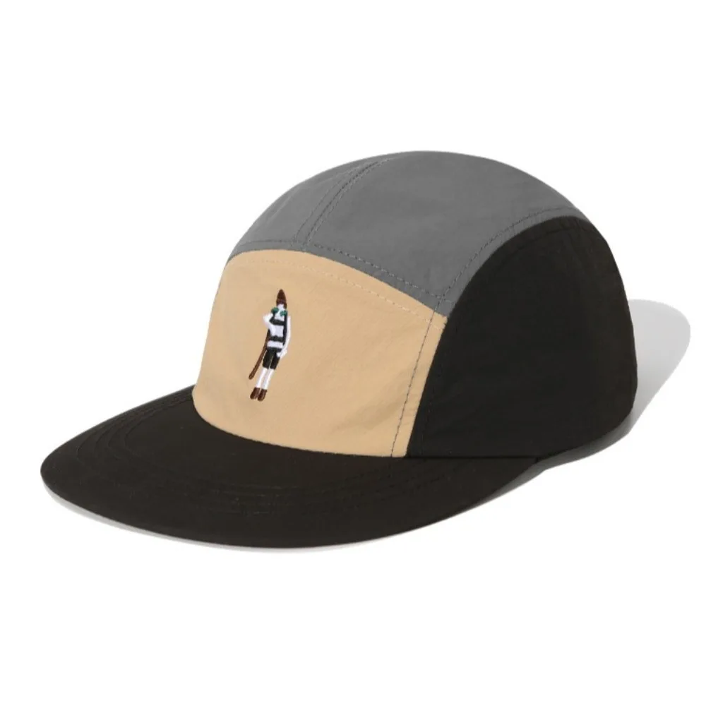 Fashion Waterproof Curved Brim Golf Hat Splicing Breathable Flat-brimmed Cap Soft Sunshade Quick-drying Dad Hat Running