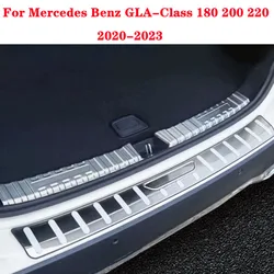 Car Stainless Rear Bumper Protector Trunk Door Plate Cover Trim For Mercedes Benz GLA-Class 2020-2023