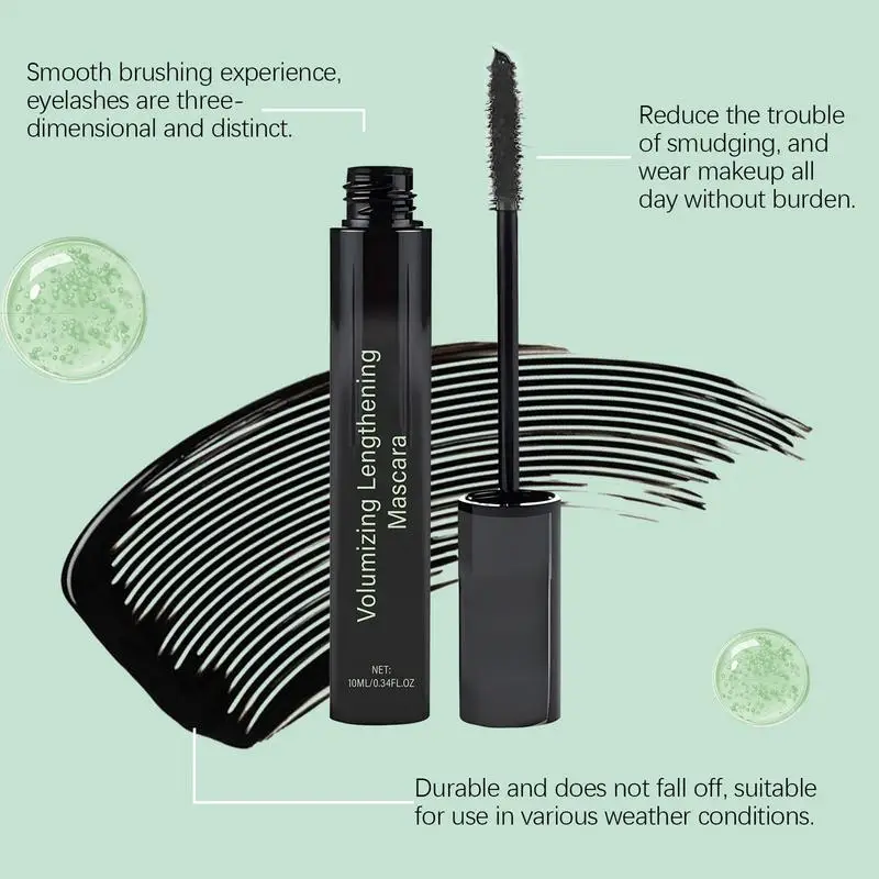 Mascara volumisant Tube Mascara à friser brosse Ultra-fine allonge les cils imperméable à séchage rapide Mascara à friser marron noir