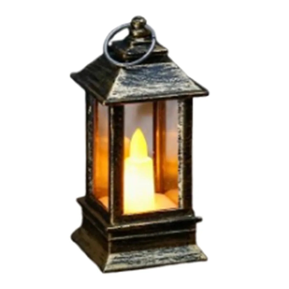 Retro LED Electronic Candle Light Creative Flameless Outdoor Hanging Small Lanterns Battery-Operated Warm Light