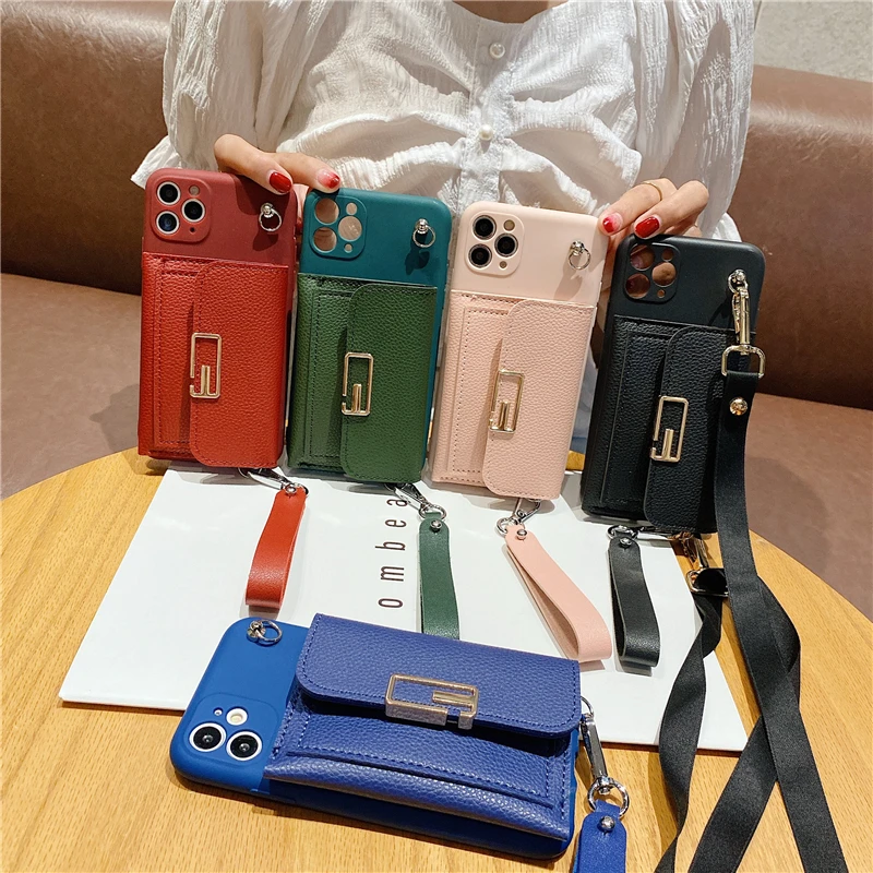 for Samsung S23 S9 S10 S20 FE S21 S22Ultra Note 20 10 Lite A51 71 21S 32 52 72 Case Luxury Crossbody Shoulder Wallet Stand Cover