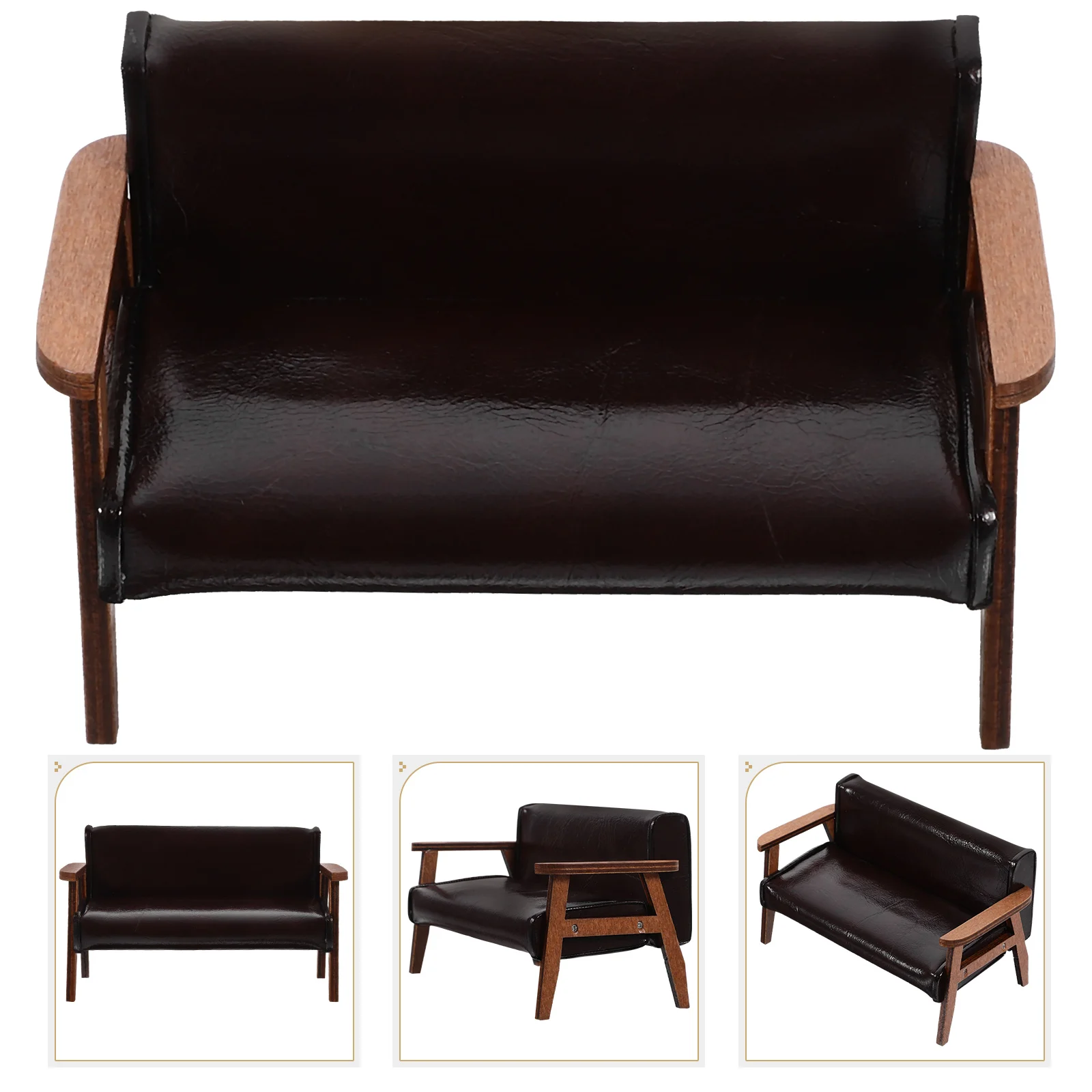 Mini Sofa Chair House Supplies Wooden Benches Outdoor Furniture Miniature