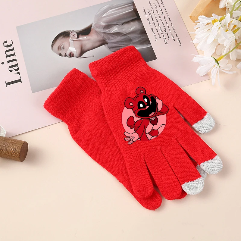 Smilings Critters Jungen Mädchen Handschuhe Cartoon Kind Kinder Bildschirm Handschuhe Winter Warm Anime Zubehör Kinder Geburtstag Nette Geschenke