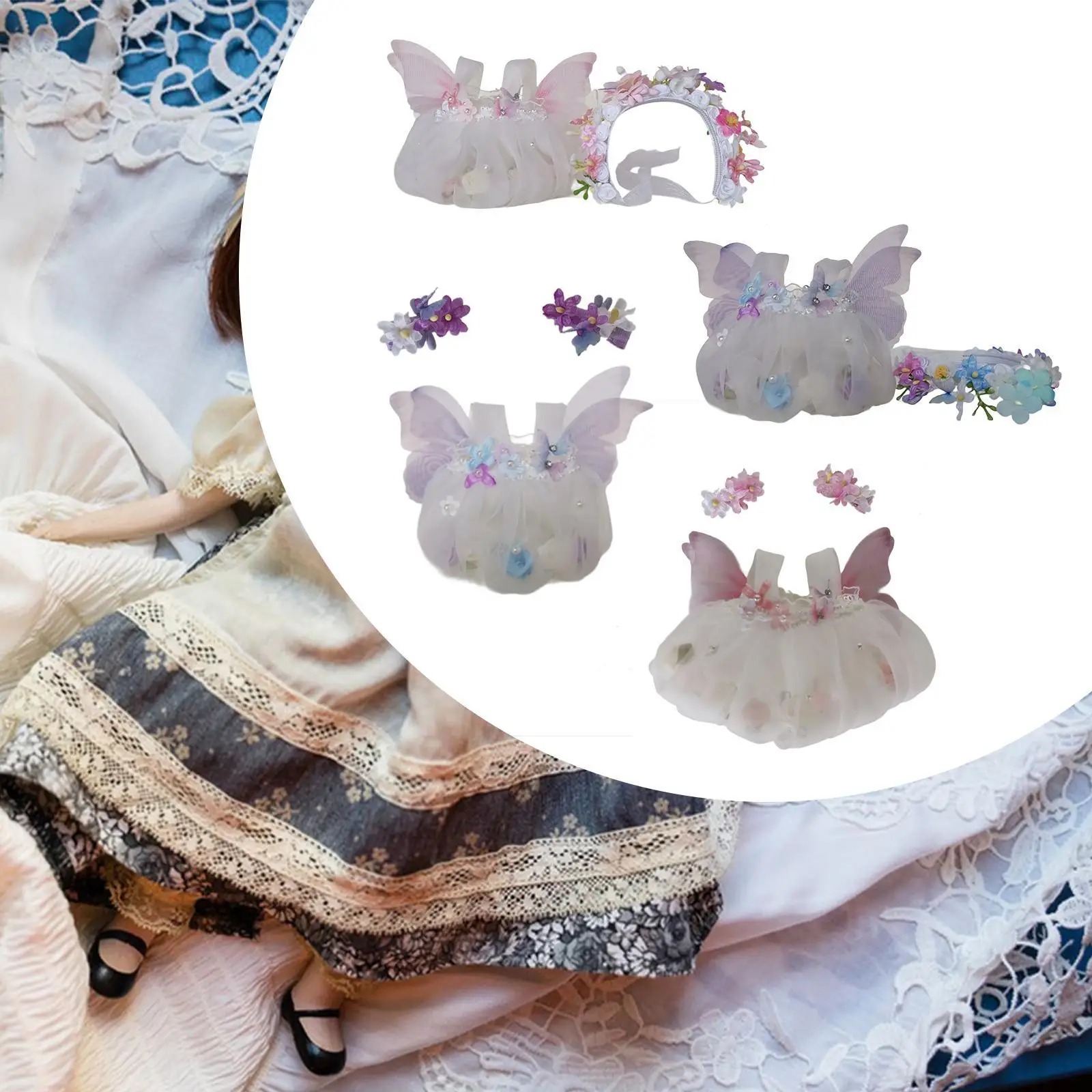 

20cm Doll Clothes Fairy Doll Dress Trendy Soft Costumes DIY Doll Toy Doll Dress