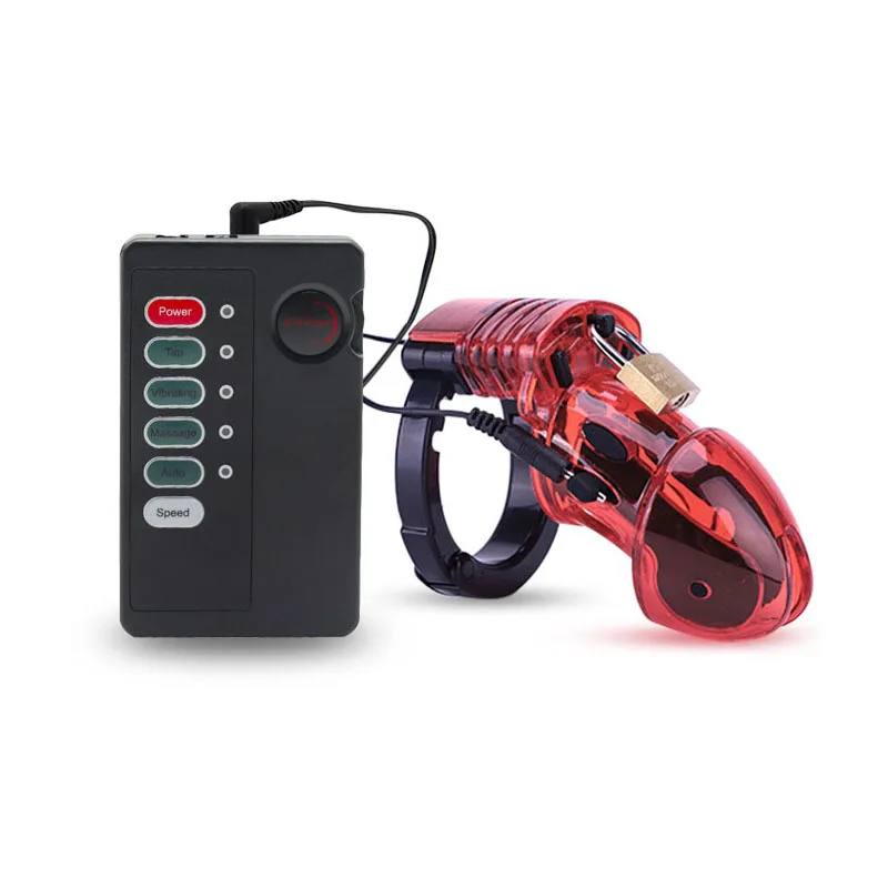 Electro Shock CB6000 Chastity Cage Ball Stretcher,Electro Shock Cock Cage,Scrotum Sleeve,Bdsm Penis Lock Ring Male Chastity Belt