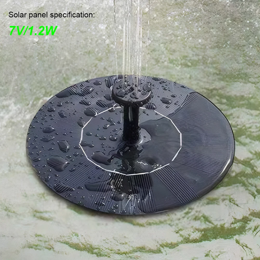 1.2W Solar Bird Bath Fountain Pump No Battery Solar Powered Water Fountain Pump for Bird Bath Ponds Garden Fish Tank and Outdoor