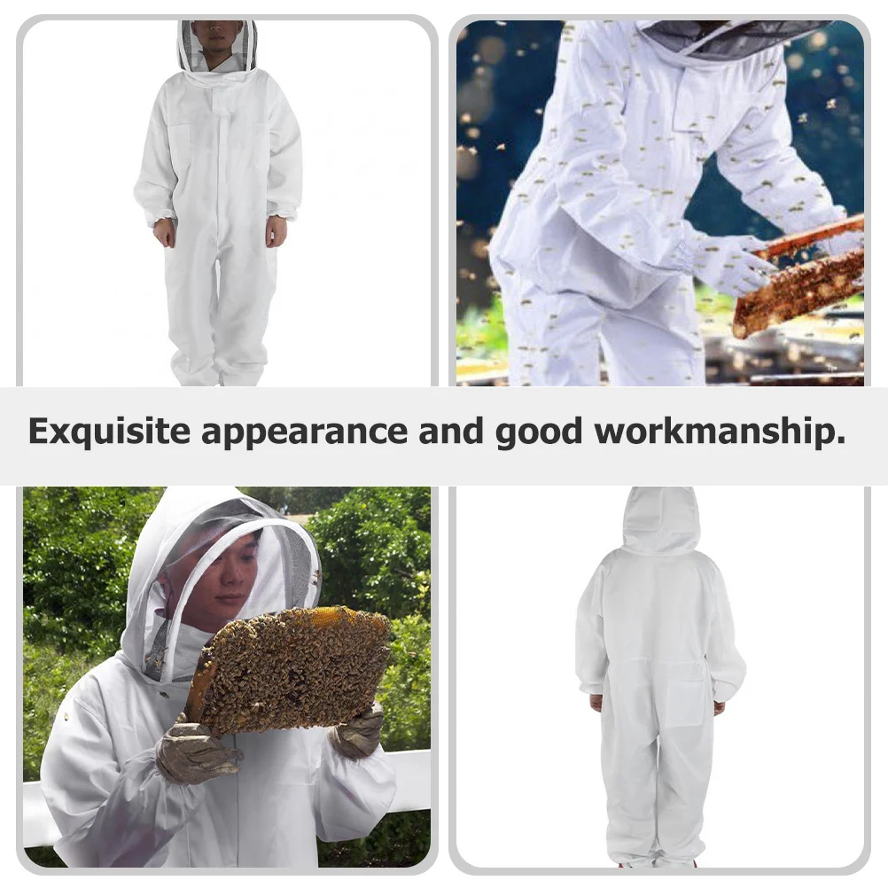 

Beekeeping Suit Thickened Fabric Breathable Veil Hat Lightweight Portable Protective Jacket Safety Comfortable Beekeeper Cloth
