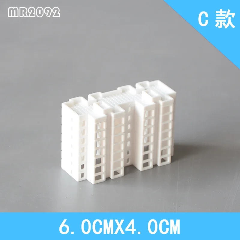 1Pcs Simulation Mini  Architecture Building Model ABS Plastic House Materials Diy Sand Table Landscape Layout Diorama Kits