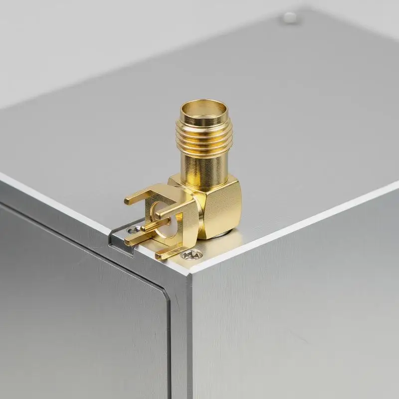 Versatile SMA KWE 90 Degree Angled SMA RF Connector Socket 4 Pin Female Adapter for Wireless Antenna System Space Saving
