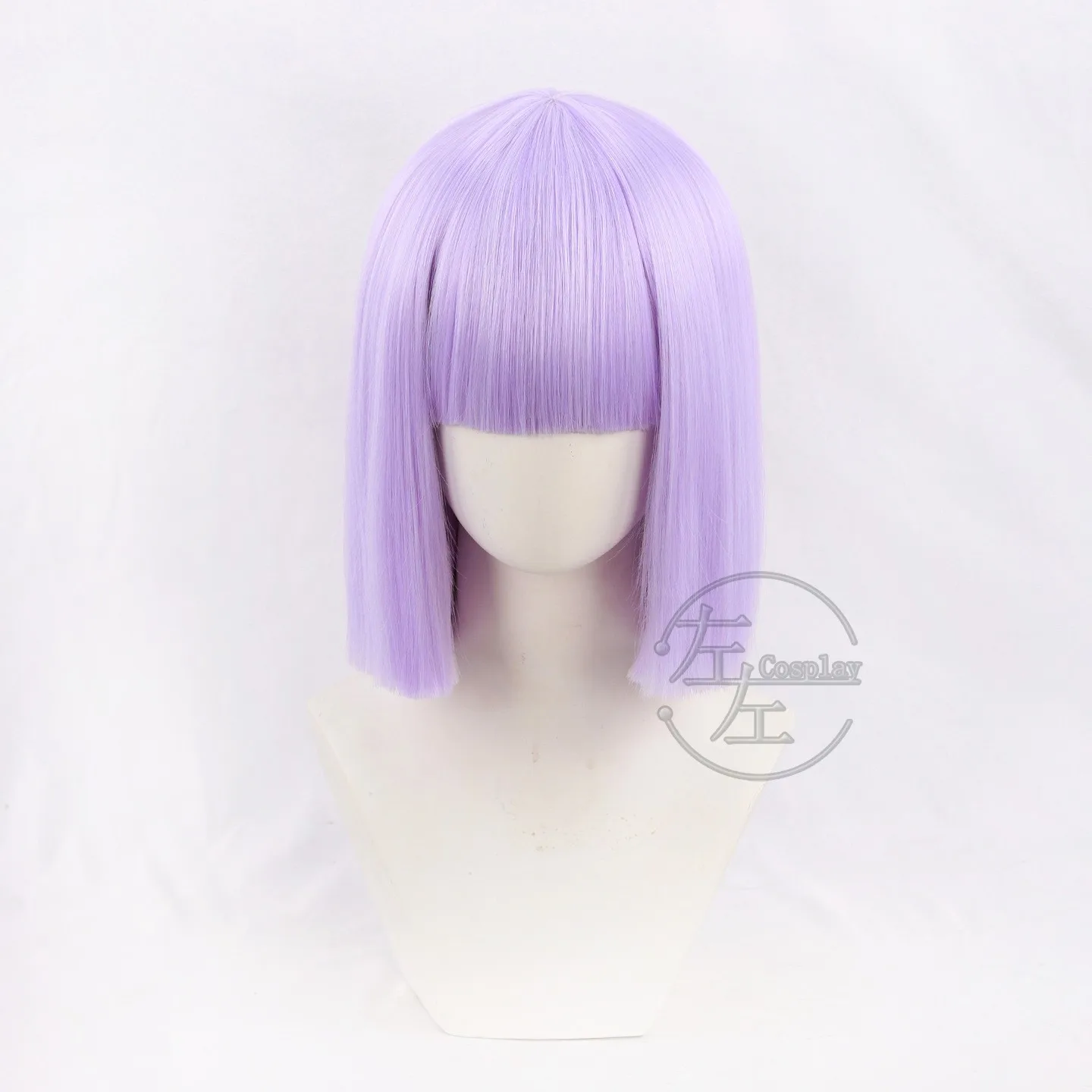 30cm Purple Bobo Styled Purson Soi Cosplay Wig for Halloween Carnival Party Props Synthetic Hair Heat Resistant Fiber