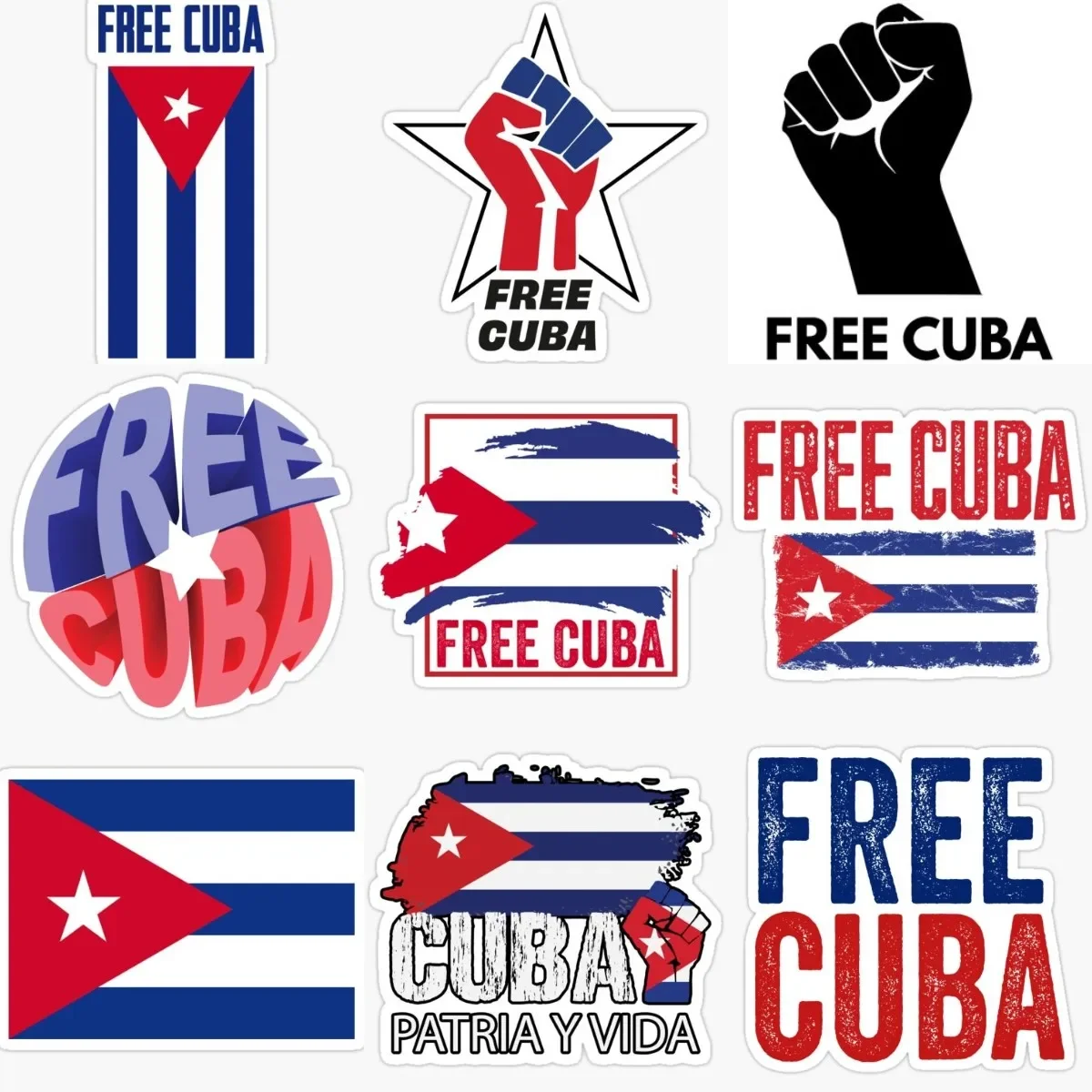 

Free Cuba Flag Personalized PVC Sticker for Covered Scratch Decorate Car Motorcycle Camper Van Wall Room Table Decal Accessories