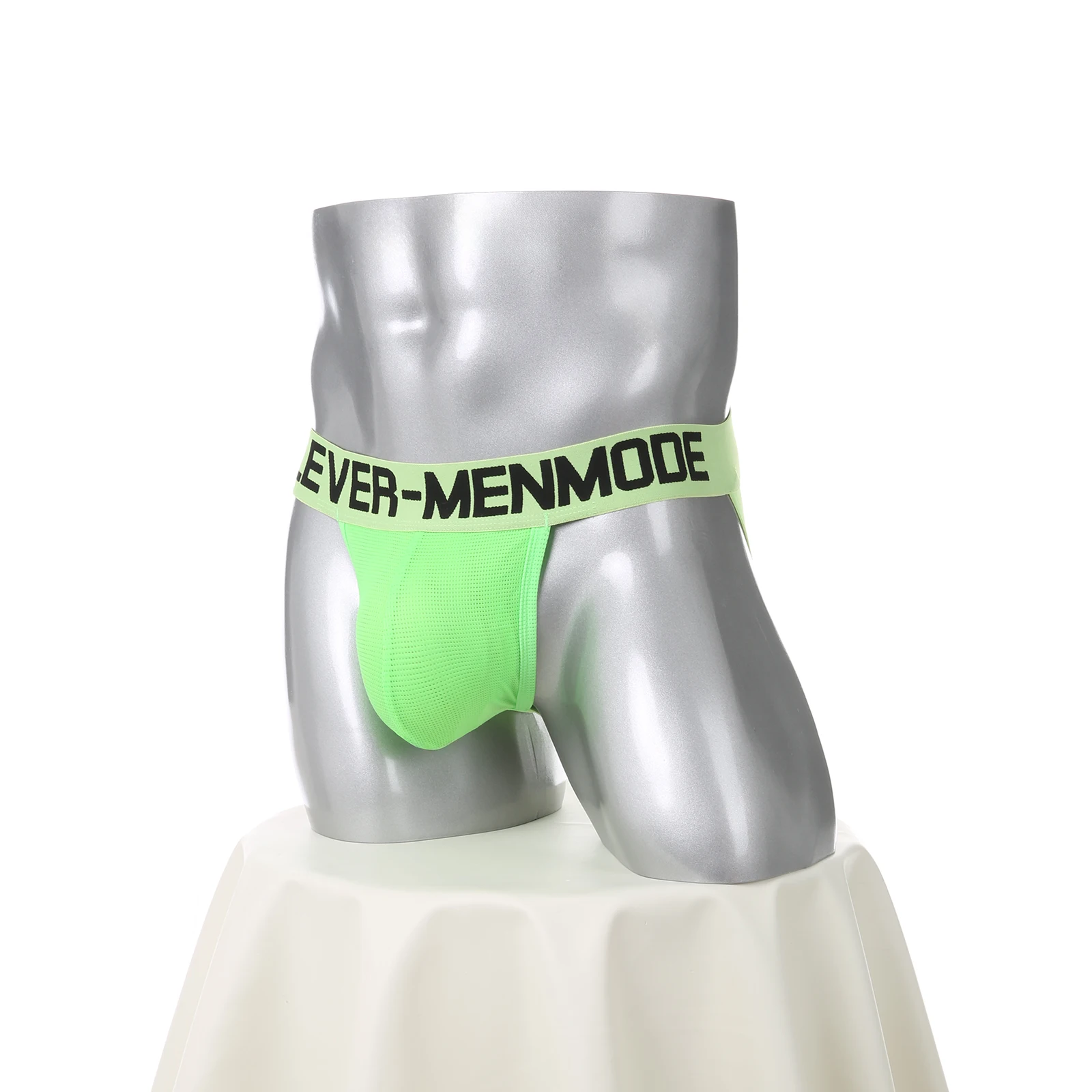 CLEVER-MENMODE Thong Jockstrap Men Mesh Sexy Penis Pouch Underwear Panties Erotic Thin Open Butt Lingerie Underpants Buttocks