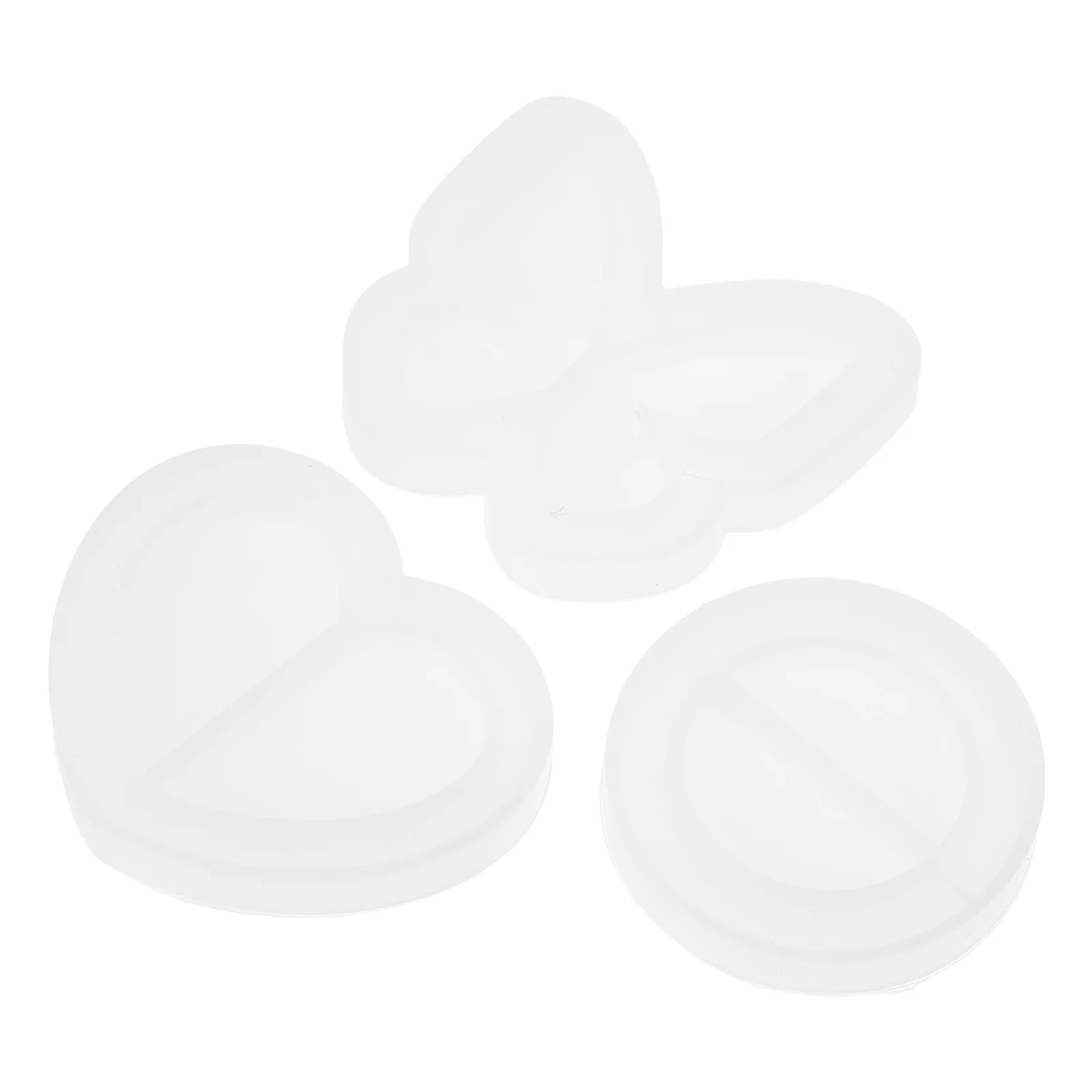 3 Pcs Sand Silicone Molds Round Heart Butterfly Shape Pendant Making Crystal Epoxy Resin Non Separate