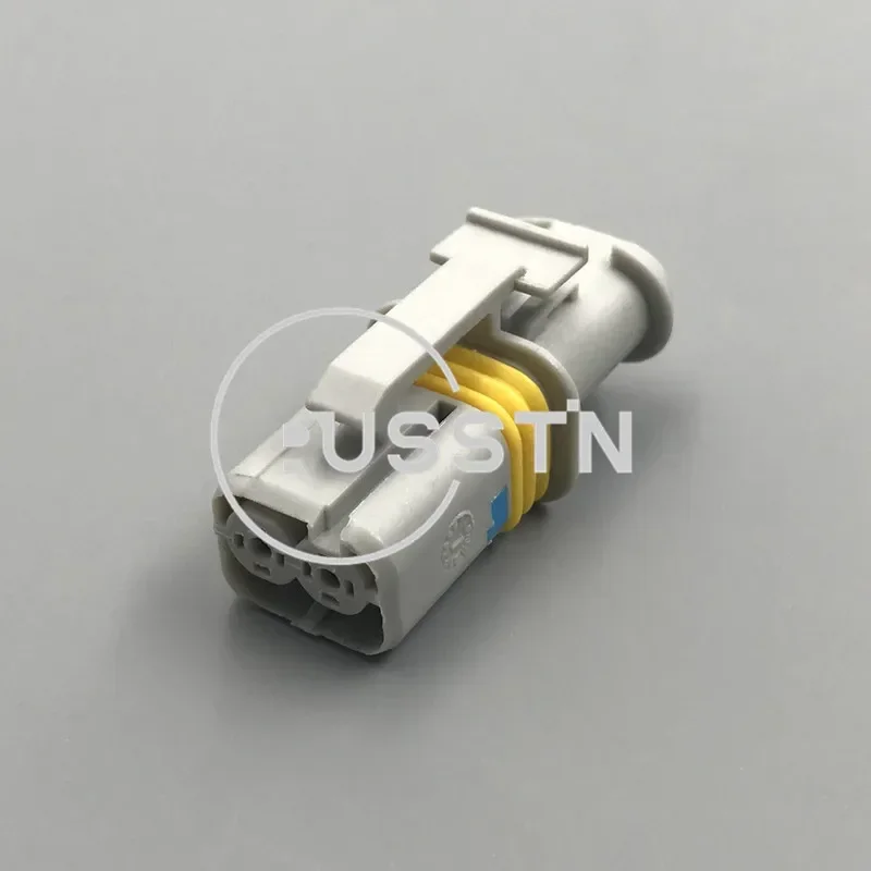 1 Set 2 Hole Grey Automotive Wire Connector Auto With Rubber Seal And Terminal Plug Light Socket AC Assembly 18385000002