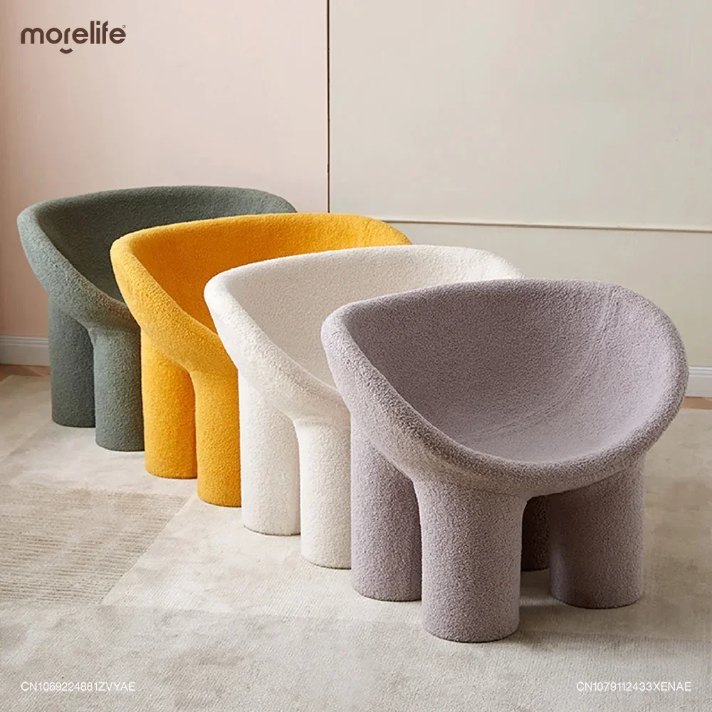 Nordic Plastics Stools Creative Single Sofa Chairs Living Room Chair Instagram Style Casual Elephant Leg Chair Stool Furniture