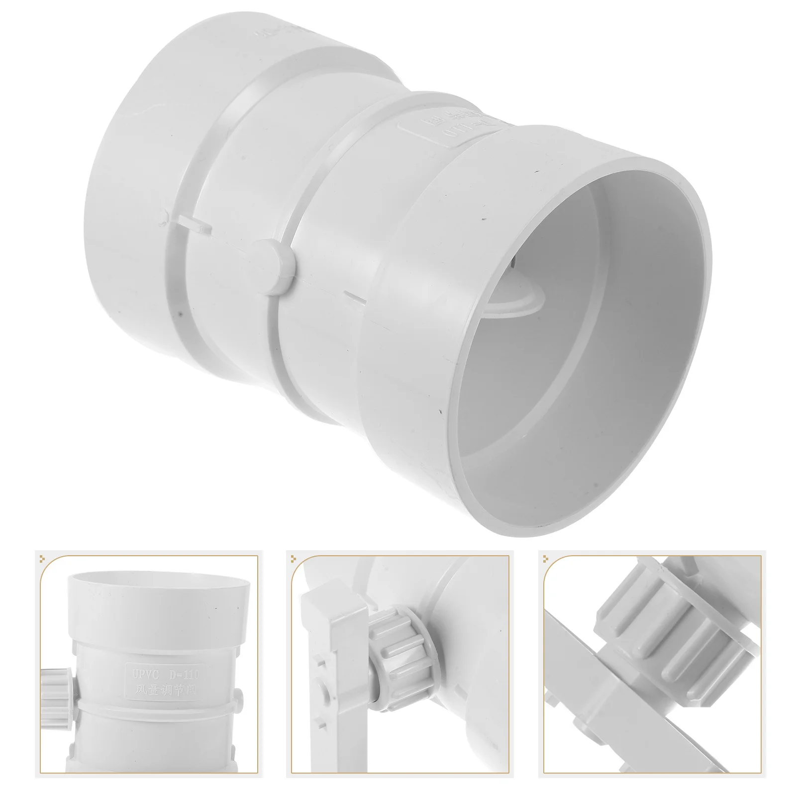 صمام التحكم لنظام تهوية Hvac صمام مثبط الهواء اليدوي Pp منظم تدفق القناة البلاستيكية القابل للتعديل