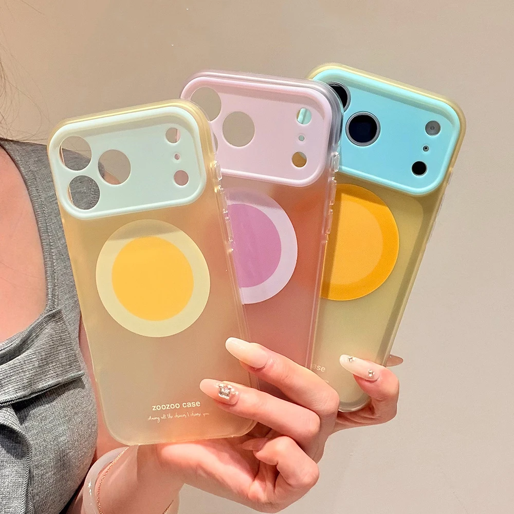 Luxury Gradient Color Matte IMD TPU For Magsafe Phone Case For iPhone 15 16 17 18 Pro Max Magnetic Wireless Charging Back Cover