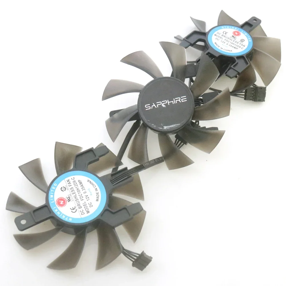 FDC10H12D9-C DC12V 0.35AMP 75mm VGA Fan For Sapphire RX5600XT 6GB PULSE PRO OC Graphics Card Cooling Fan