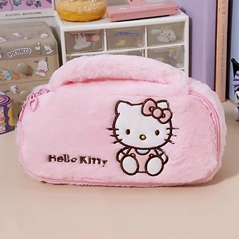 

Cute Hello Kitty Pencil Case, Large Capacity Pencil Case, Lomi Stationery, Plush Handheld Storage, Multifunctional Pencil Case