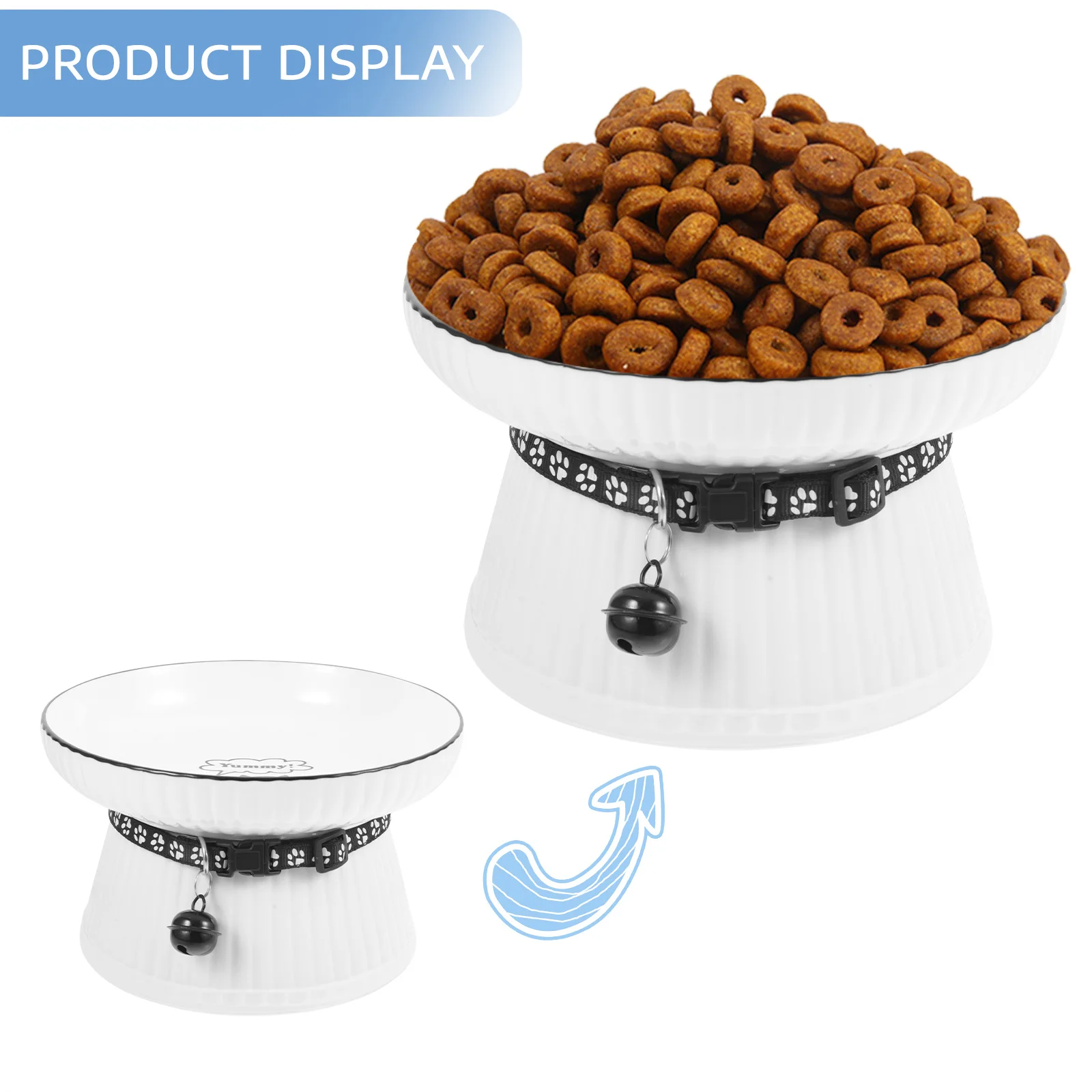 

Raised Ceramic Cat Bowl Unique Shape Prevent Vomiting Beautiful Pet Dish Supplies Cat Food Bowl Cute Dog Food Storage Container