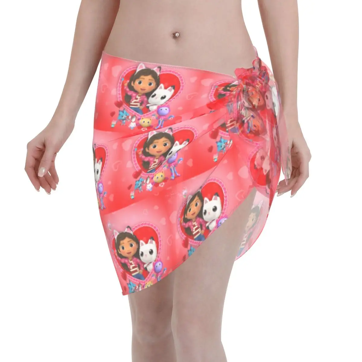 

Custom G-Gabbyses Women Short Sarongs Beach Wrap Beach Bikini Wrap Gabby Mercat Beachwear