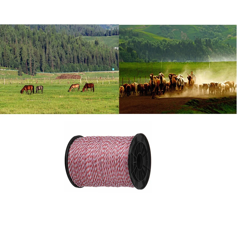 Ultra-Low Resistance Wire 500M Electric Fence Electric Rope for Pig Horse Cattle Sheep Animal Fence