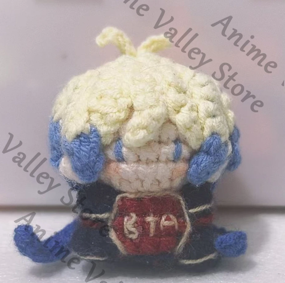 

Anime BLUE LOCK Michael Kaiser Cosplay Hand-knitted Fluffy Cotton Maumet Pendant Cartoon Hand-knitting Puppet Keychain Xmas Gift