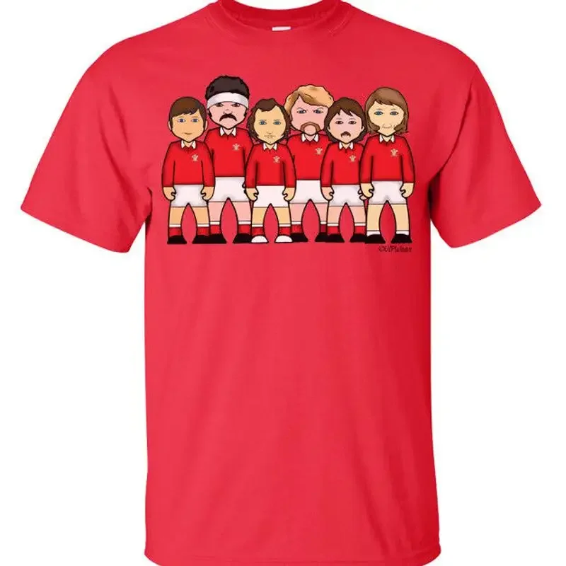 Wales Rugby Legends By Vipwees Mens Quality Cotton T Shirt Welsh 6 Nations