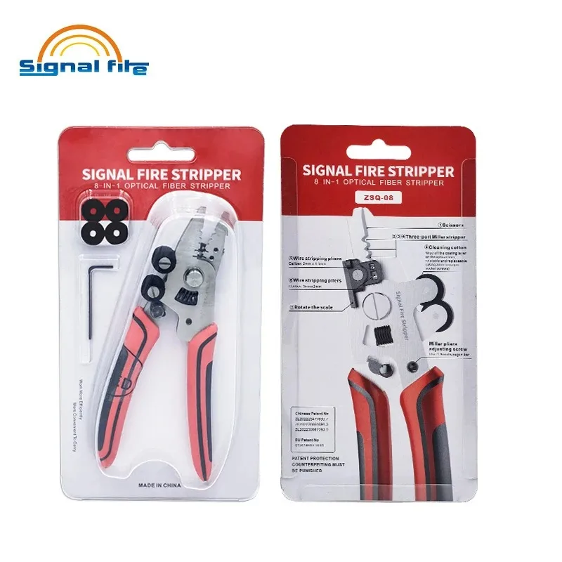 Signal Fire ZSQ-09 9 In 1 Optical Fiber Stripper Multifunctional Miller Pliers Wire Stripper Kelvar Scissors FTTH Fiber Optic Ca