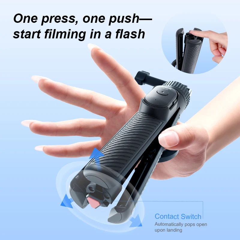 COMAN MT33 Magnetic Phone Selfie Stick 5-Section Extendable Tripod with One-Click MagSafe Mount for iPhone Vlog Live Streaming