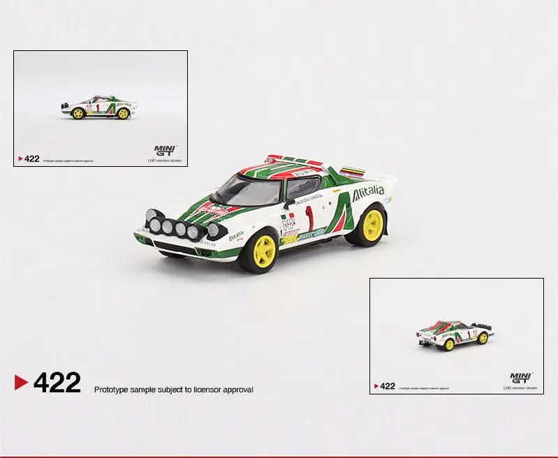 

TSM MINI GT 1:64 #422 Lancia Stratos HF #1 Winner коллекционные модели автомобилей из сплава коллекционные подарки