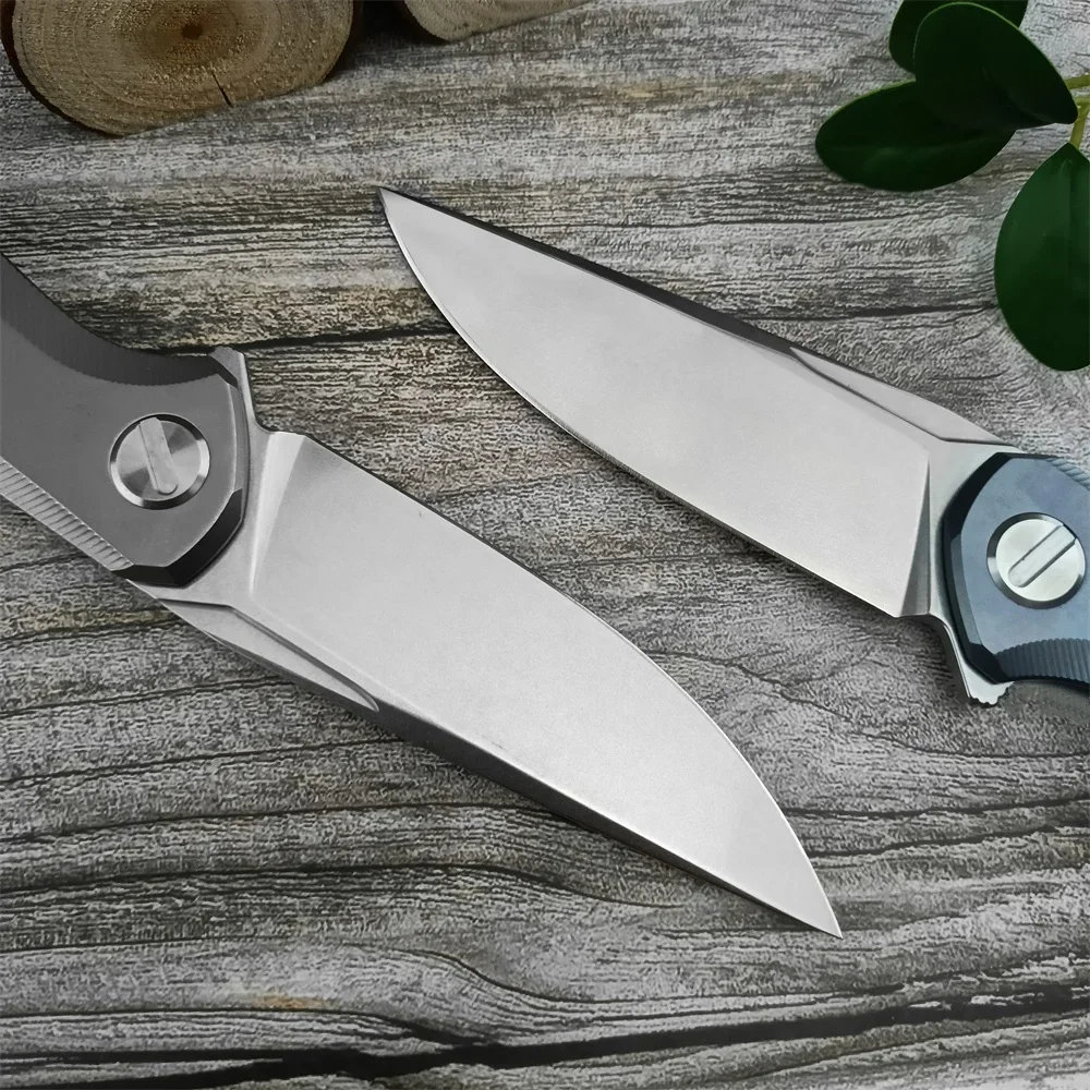 Top Quality Shirogorov Folding Pocket Knife D2 Blade TC4 Titanium Alloy Handle Outdoor Tactical Knife Safety EDC Multitool