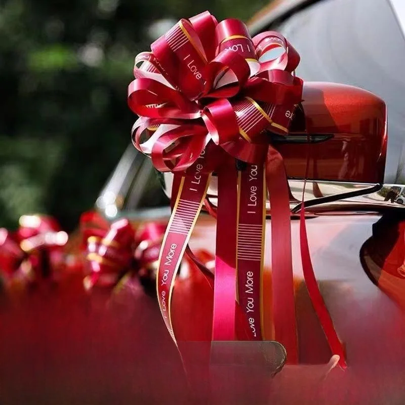 

Свадебная лента-узел для ручки двери, лента для украшения цветочными композициями для свадебного автомобиля, праздничное украшение