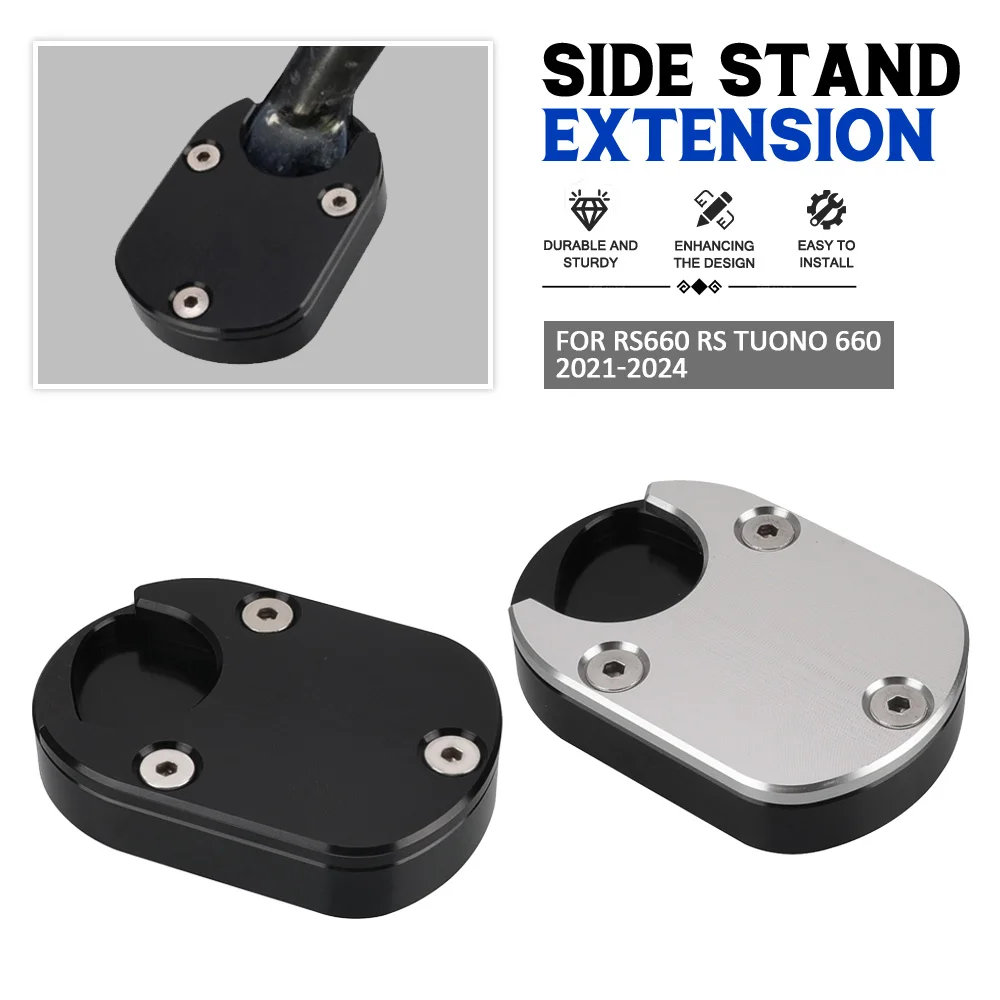 For Aprilia RS660 Tuono 660 2021-2022-2023-2024 Motorcycle Kickstand Extender Foot Side Stand Extension Foot Pad Support Plate