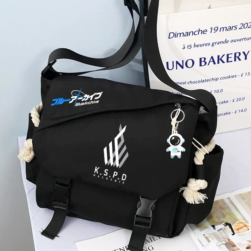 Black White, Blue Archive, Student Kids Teens, Anime Messenger Crossbody Shoulder Bags for School Girls Boys