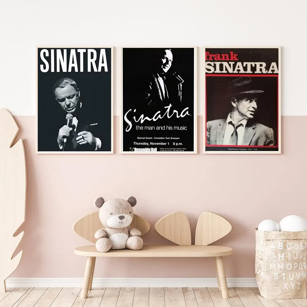 Popular F-Frank Sinatra Singer Poster Versatile HD Waterproof Wall Art Self-Adhesive Decor For Any Space Ideal Gift