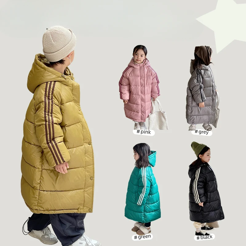 Children Cotton Jacket Thickened Boy Winter Jacket Girl Coat Kids Jacket for Boy Long Padding Children Clothes 롱패딩 ملابس خارجية