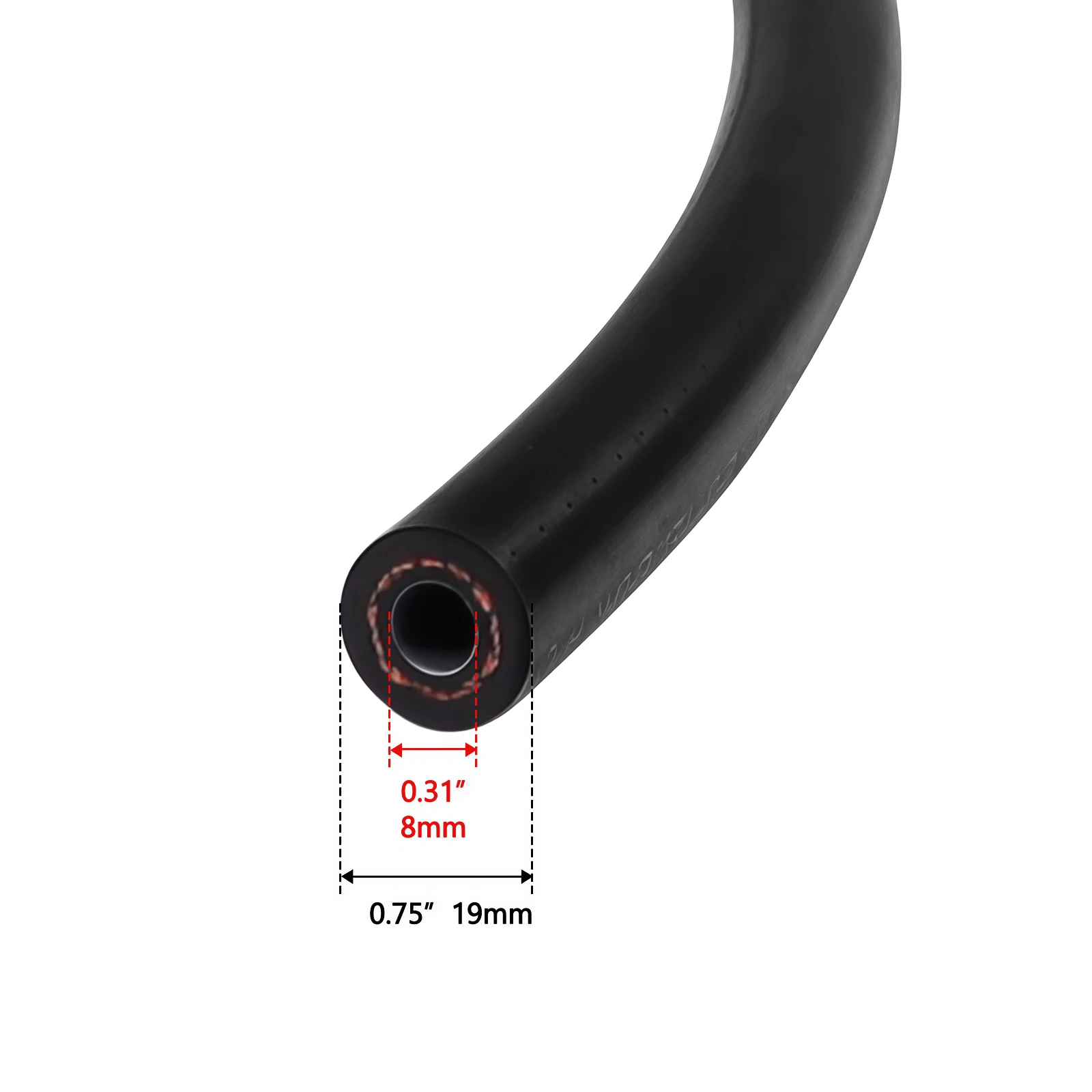 1 metro # 6 # 8 # 10 # Tubo flessibile per climatizzatore 12R12 R134a a parete sottile in nylon con barriera, per gas refrigerante e sistema di condizionamento