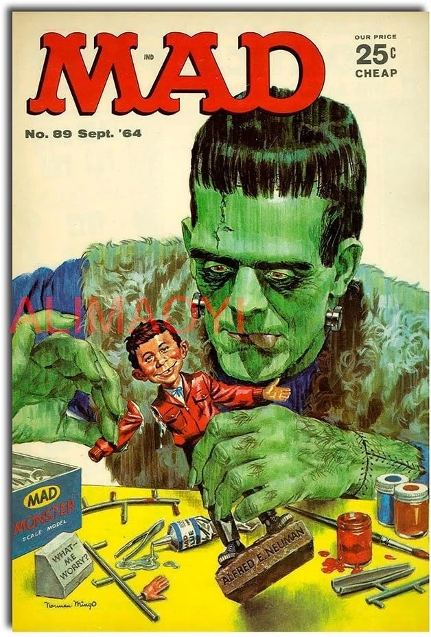 BrotherhoodProducts Frankenstein Mad Magazine 1964 Cover 8x12 Metal Sign ALA