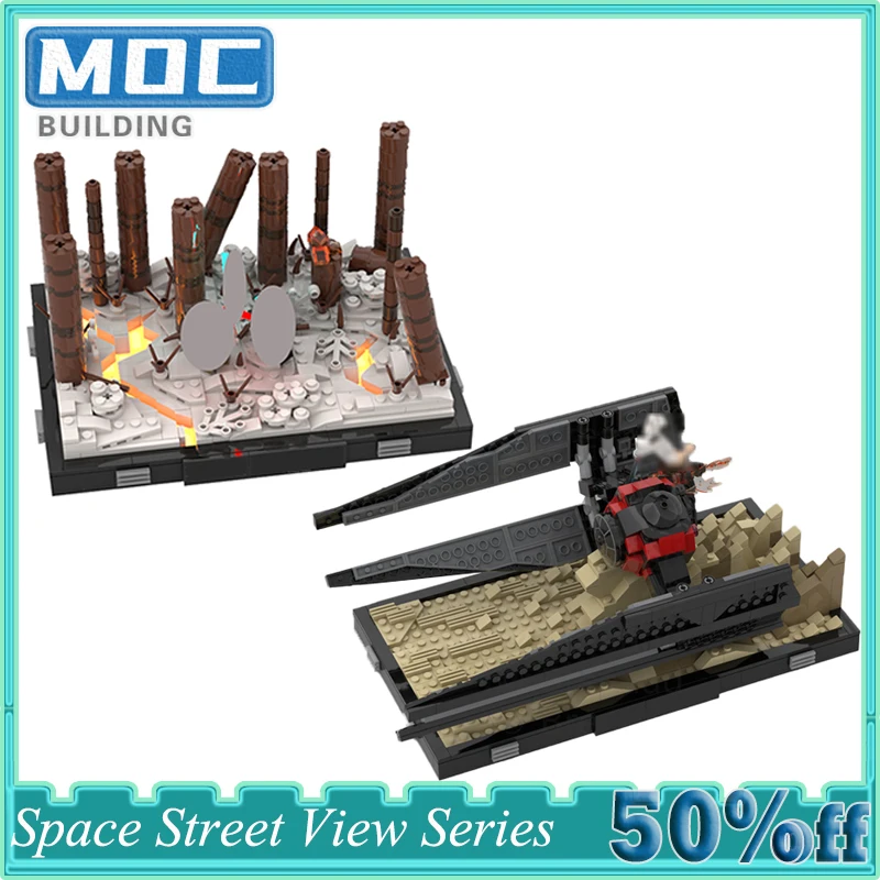 Star Movie Space Street View seria cegieł Moc Build Blocks War DIY Model zabawki dla dzieci urodziny prezent na boże narodzenie kolekcja prezent