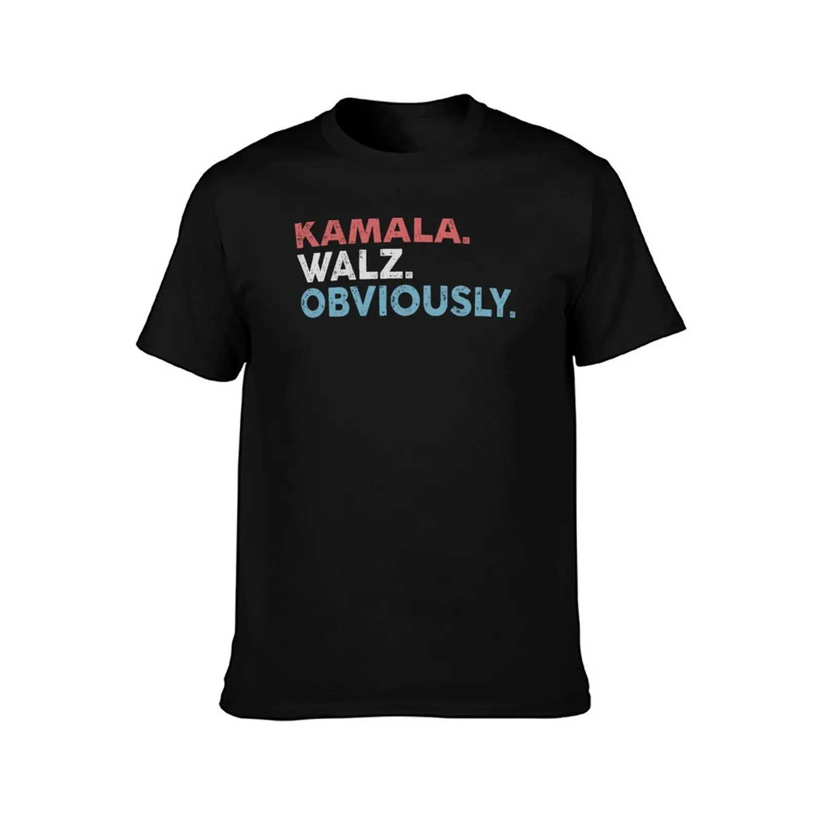 Kamala Harris Walz Obviously T-Shirt Summer Casual Cotton Tee Oversized Streetwear Tops Vintage Graphic Print 100% Cotton