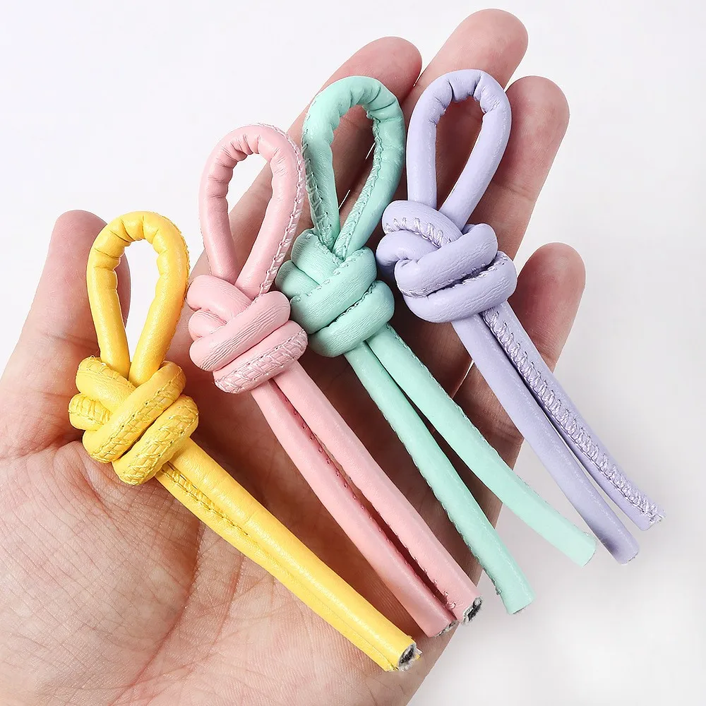Cordón de Cuero PU Colorido de 2 Metros y 5 mm con Núcleo de Algodón para Manualidades, Cadena de Teléfono, Colgante, Llavero, Correa de Bolso, Materiales para Artesanía