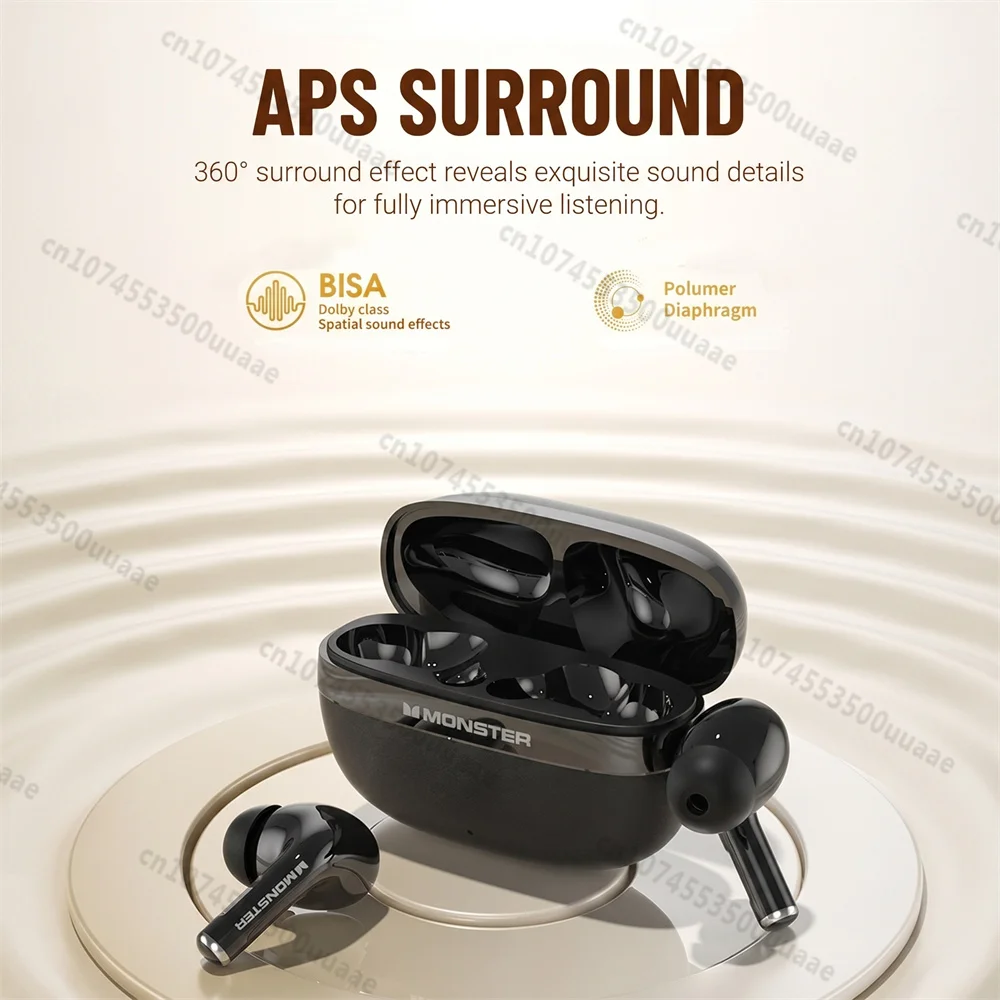 Monster MQT68 Wireless Bluetooth 6.0 Earphones In Ear TWS Wireless Earbuds Sports Bluetooth Headphones for iPhone Samsung Xiaomi image 3
