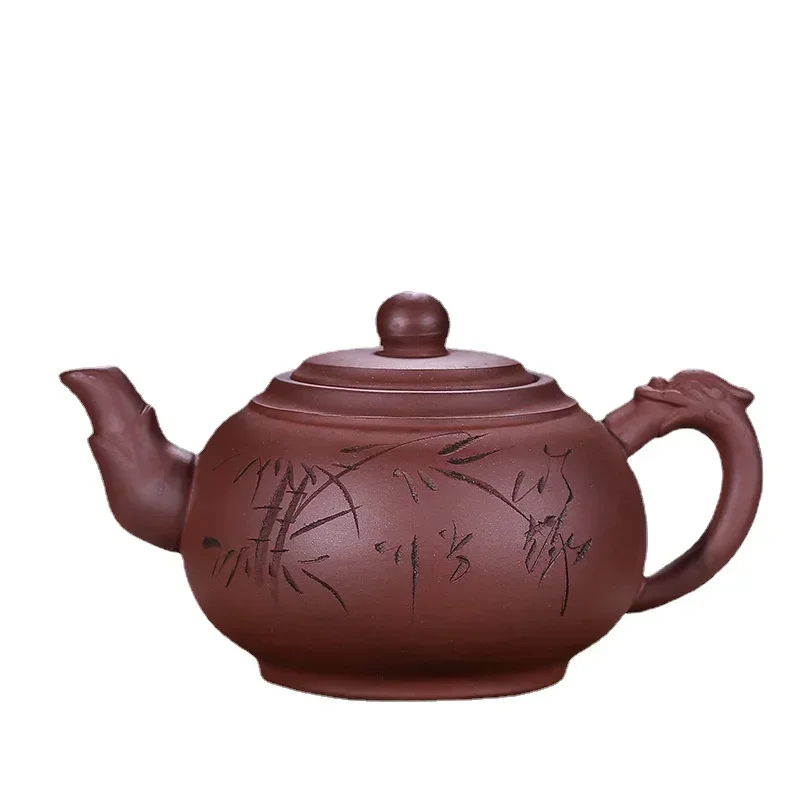 Chinese Yixing Teapot Purple Clay Tea Pot Handmade Unique Shape Purple Casserole Household Dahongpao Tieguanyin Tea Set 480ml