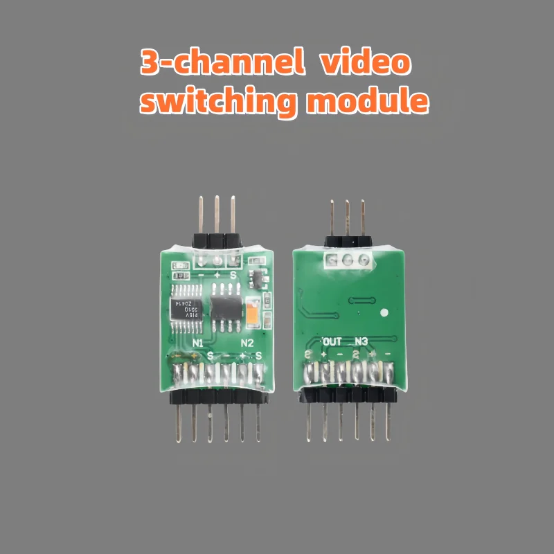 2-channel/3-channel electronic switch-type video switcher, FPV transmitter, camera, 3-channel video switching module