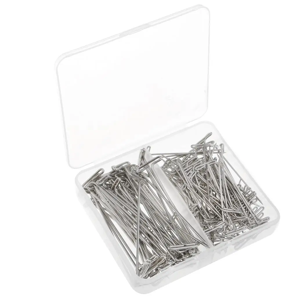 T-pins Stainless Steel Set Silver Straight Pins with Case for Sewing Mannequin Crafts Jewelry and Modeling Displays