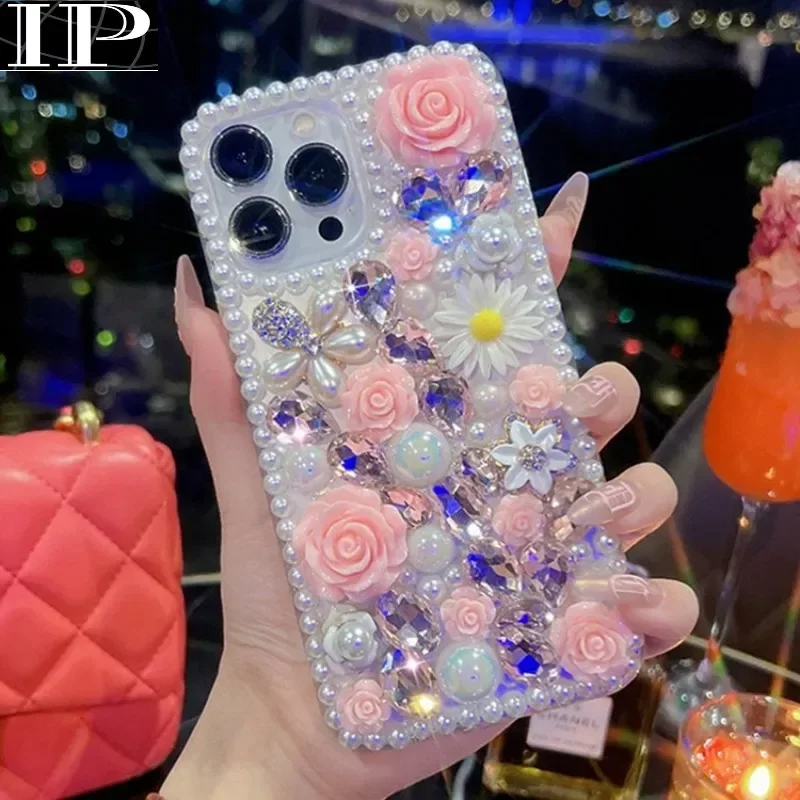 

For Samsung Galaxy S23 S21Ultra S20 Fe S22 s24Plus Cover For Galaxy Note20 note10 ultra Daisy Rose Telefon Coque s24+ s23+ s22+