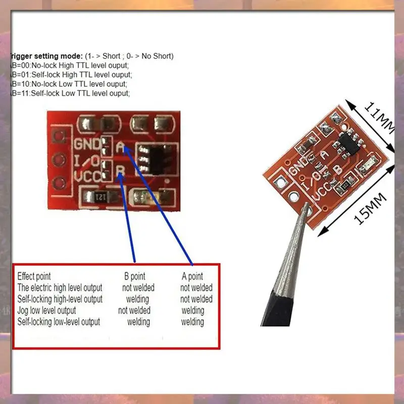 Лидер продаж, 100 шт., модуль сенсорного переключателя TTP223, сенсорная кнопка, самоблокирующиеся/без блокировки, емкостные переключатели, одноканальные