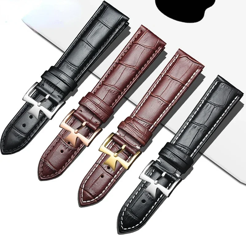 

First layer leather universal watch strap for Vacheron vc Constantin heritage bracelet men's crocodile pattern strap 19mm 21mm